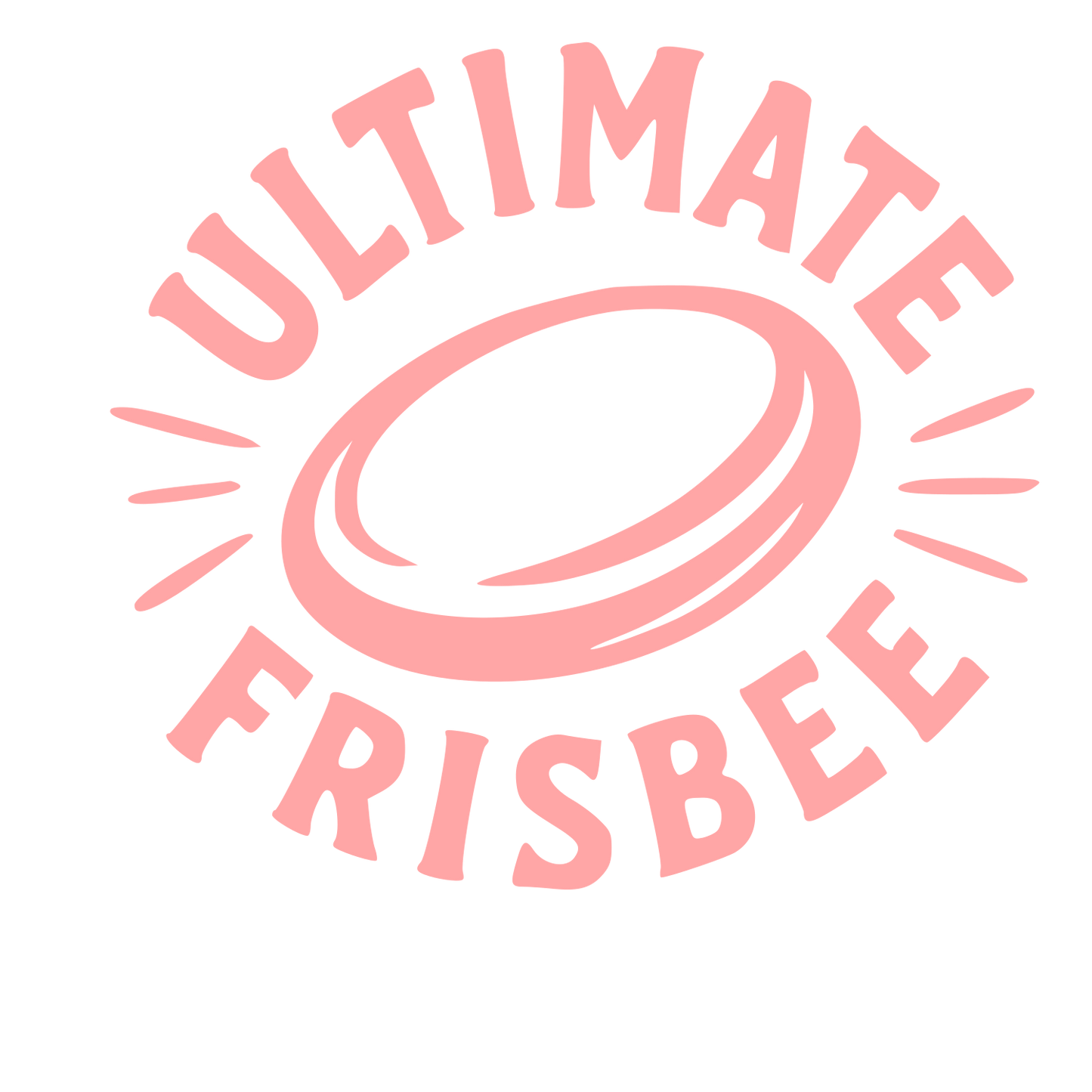 Ultimate Frisbee Sport Logo #ffa6a6