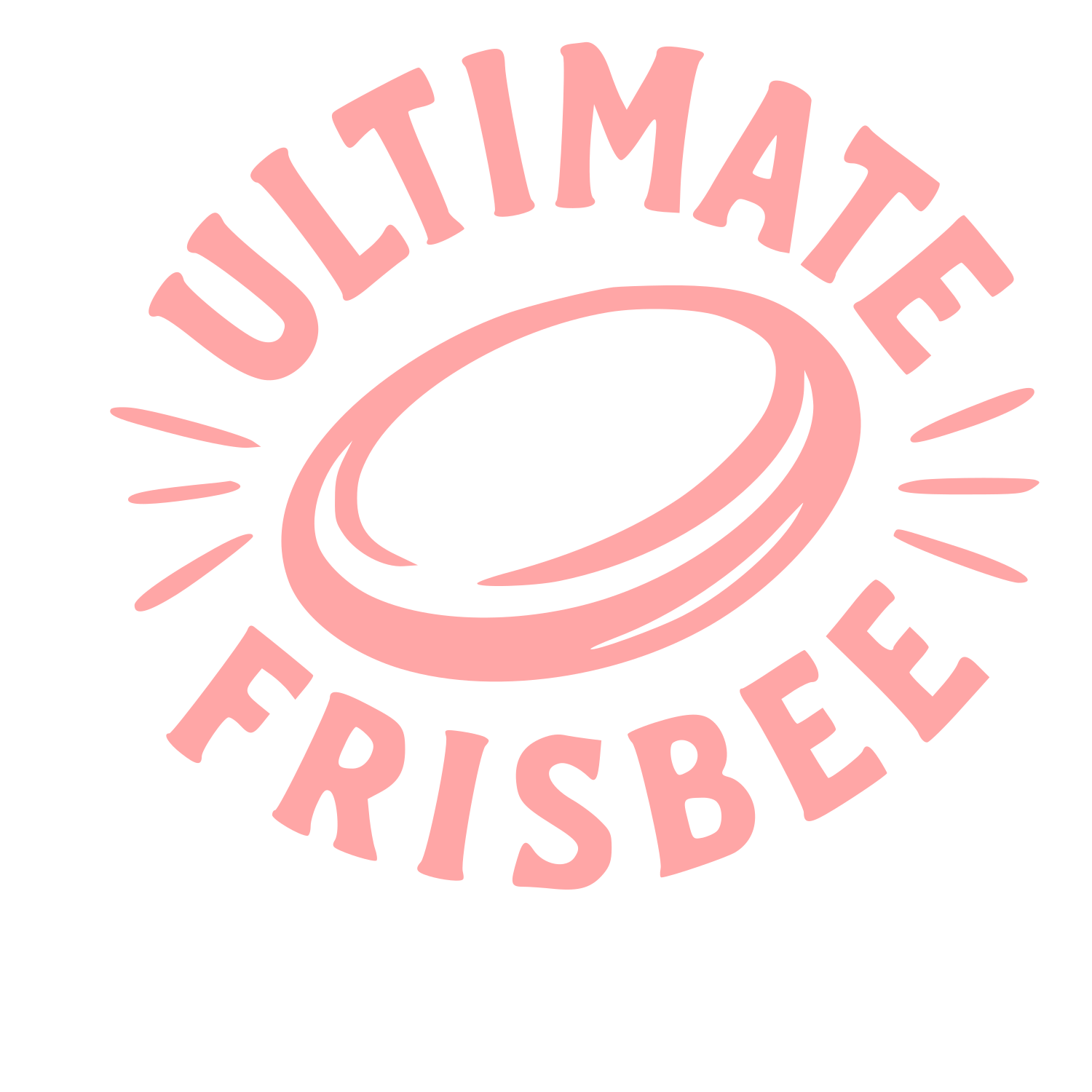 Ultimate Frisbee Sport Logo #ffa6a6