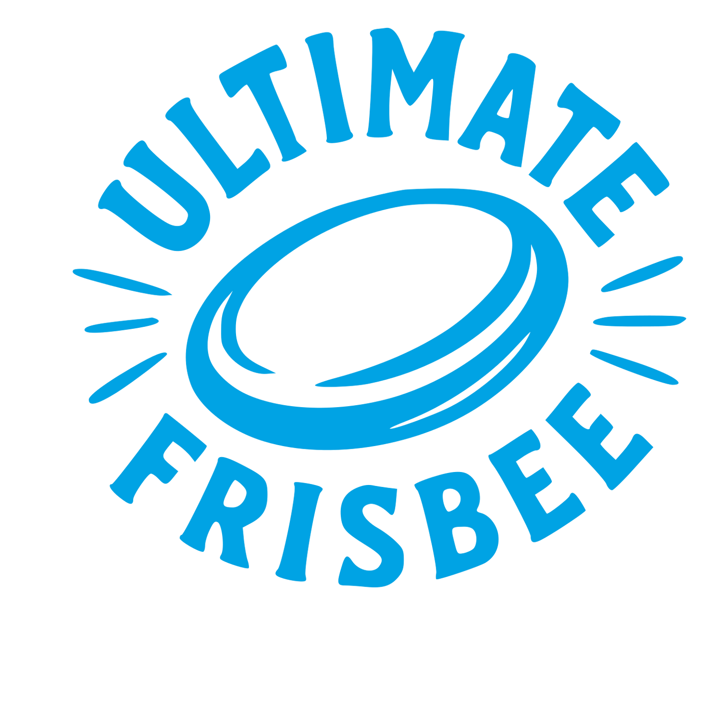 Ultimate Frisbee Sport Logo #00a3e4