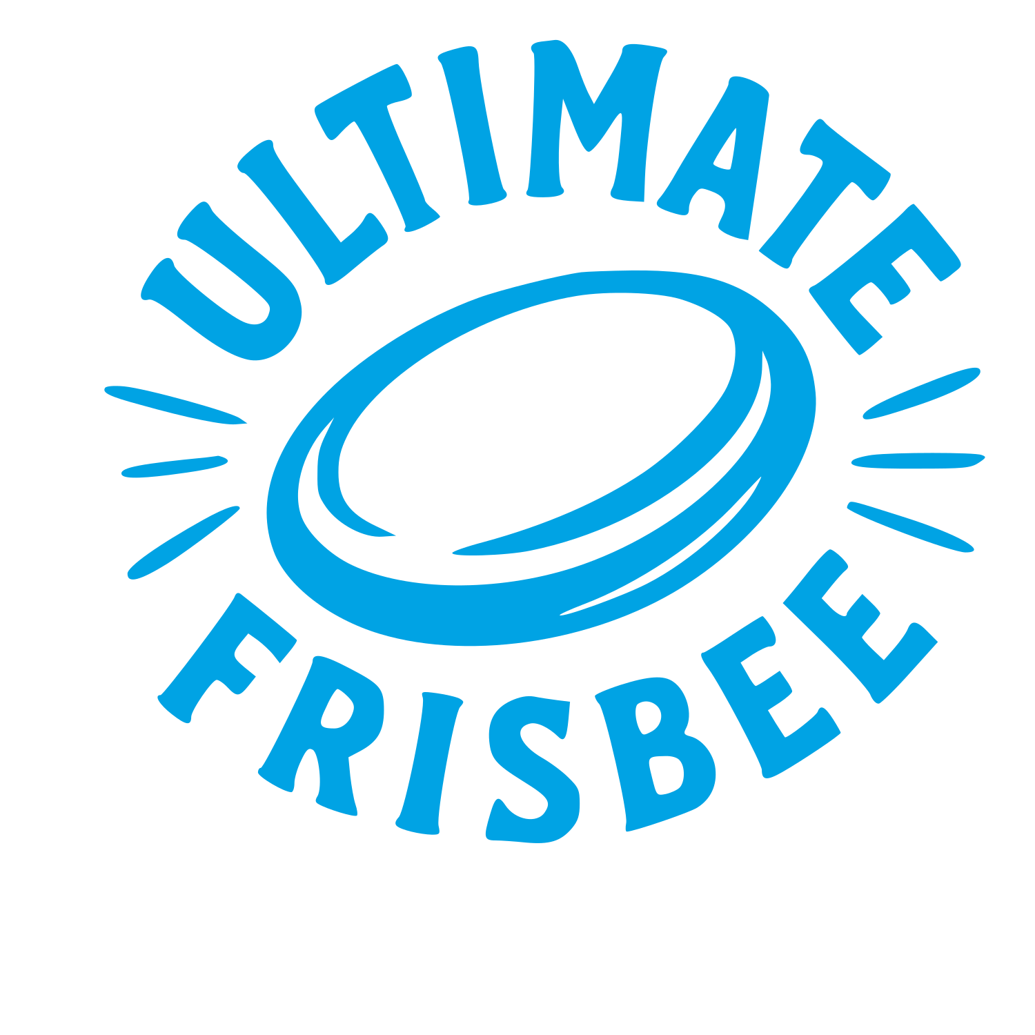 Ultimate Frisbee Sport Logo #00a3e4