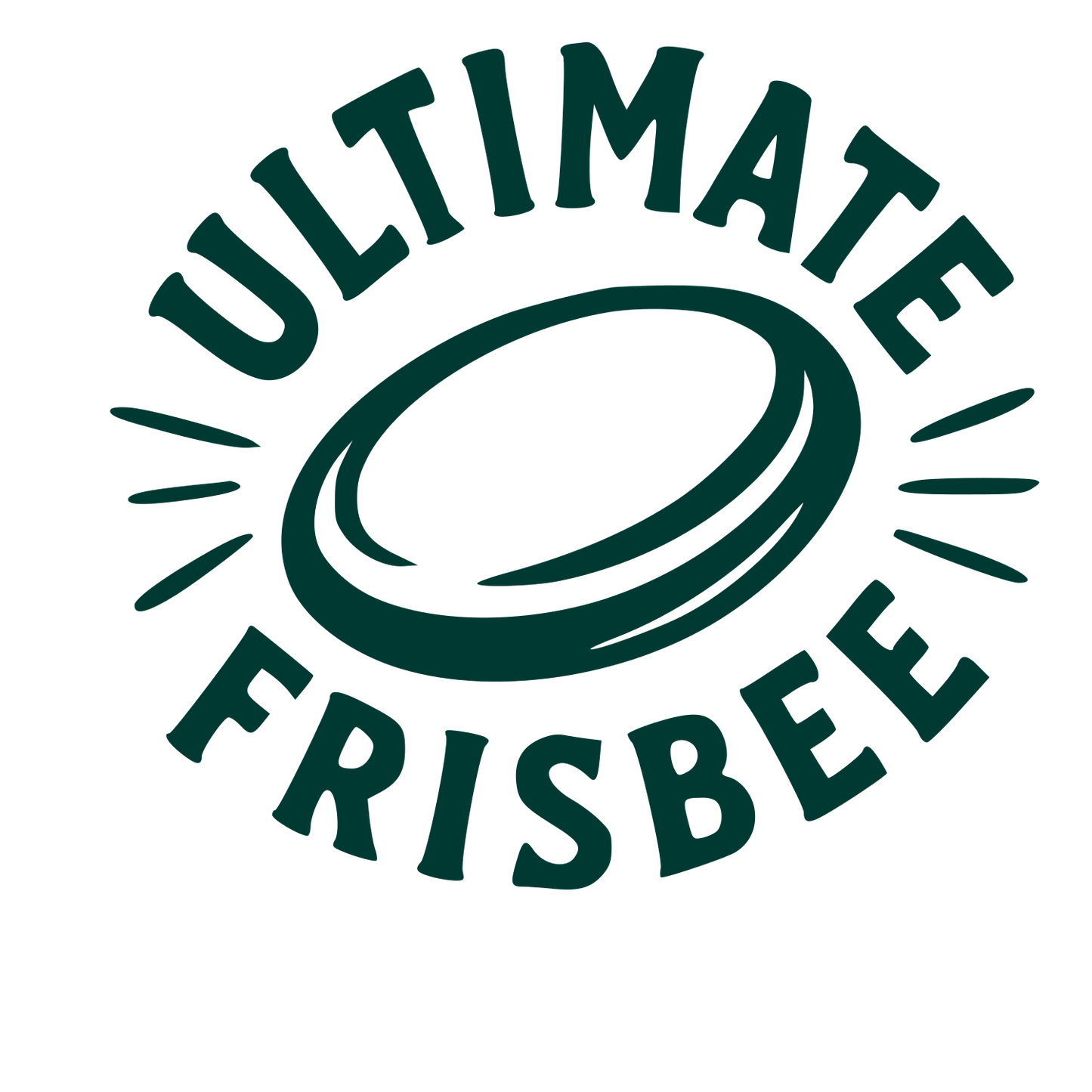 Ultimate Frisbee Sport Logo #003932