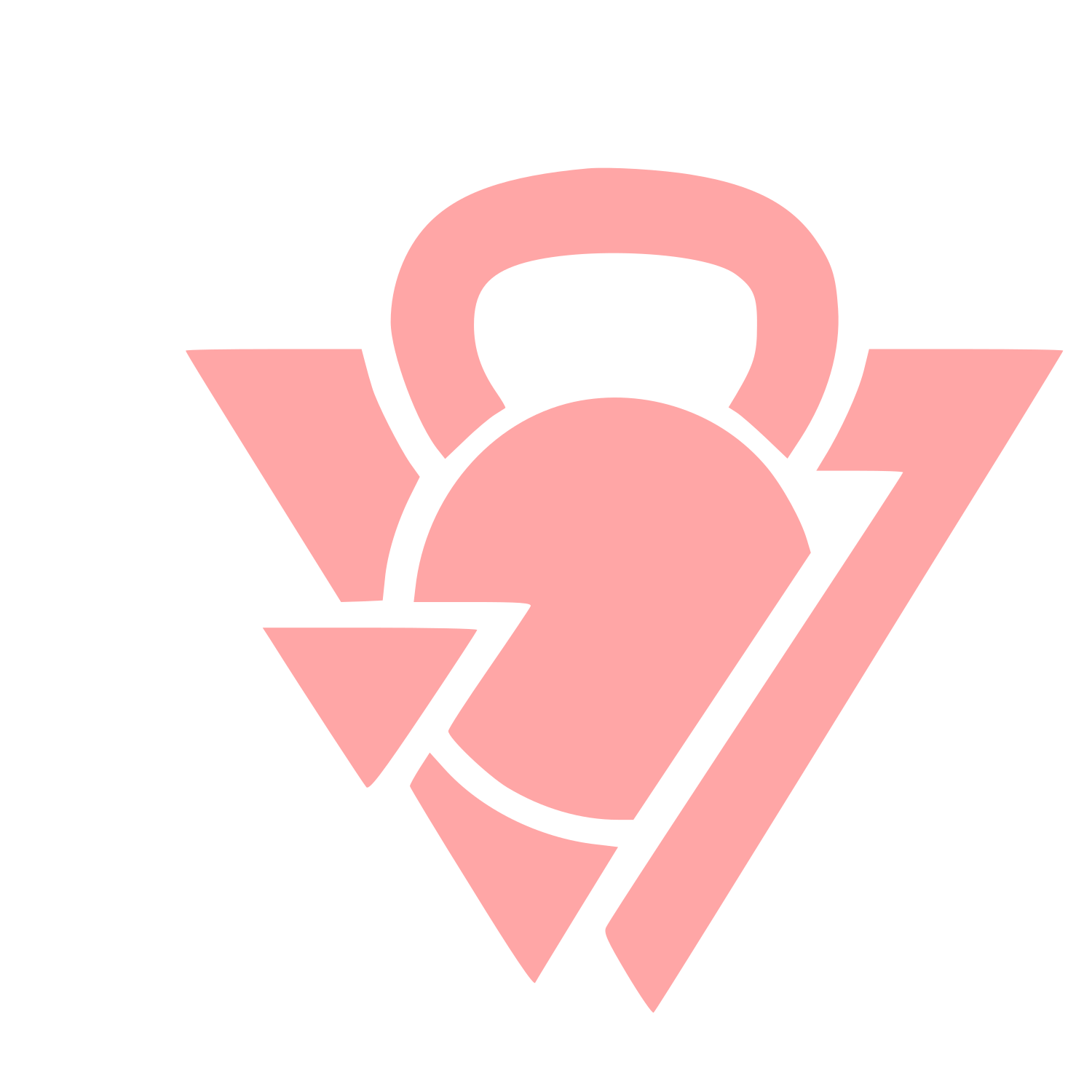 Kettlebell Triangle Overlap Logo #ffa6a6