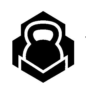 Kettlebell Hexagon Badge Logo