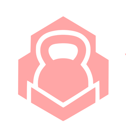 Kettlebell Hexagon Badge Logo #ffa6a6