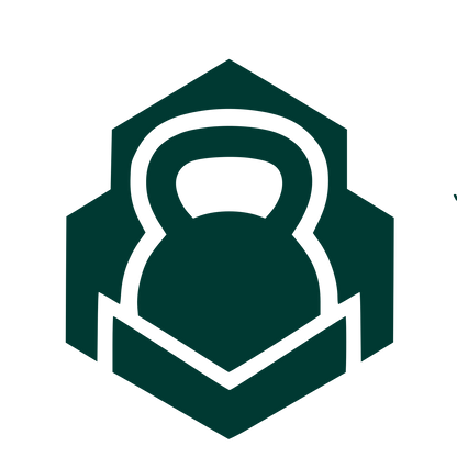 Kettlebell Hexagon Badge Logo #003932