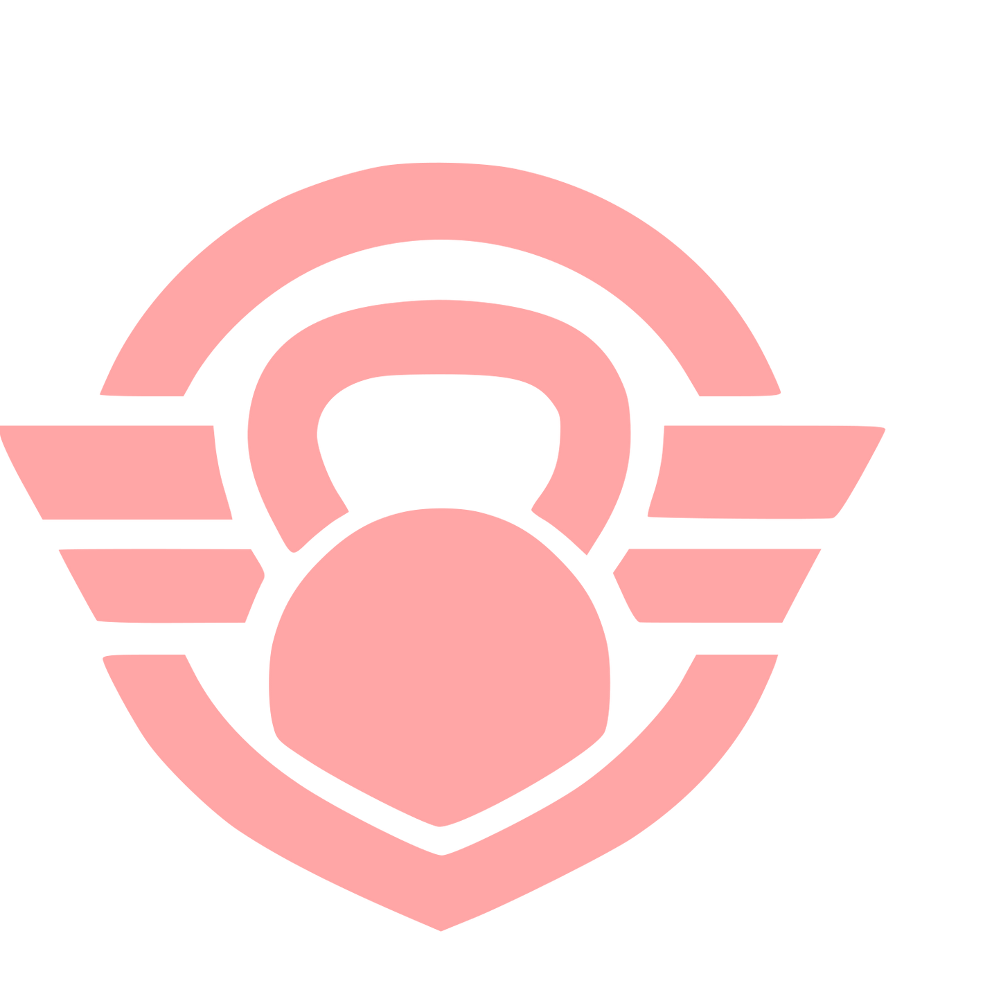 Kettlebell Wings Emblem Logo #ffa6a6