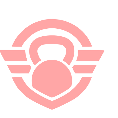 Kettlebell Wings Emblem Logo #ffa6a6