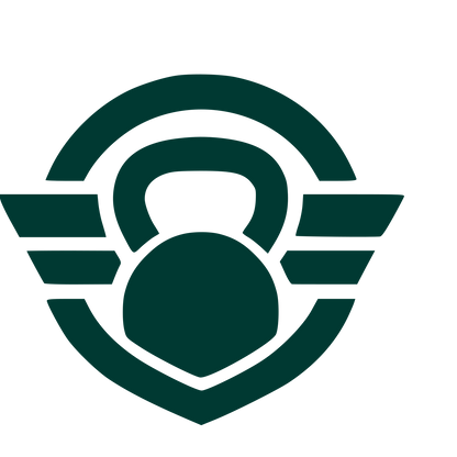 Kettlebell Wings Emblem Logo #003932