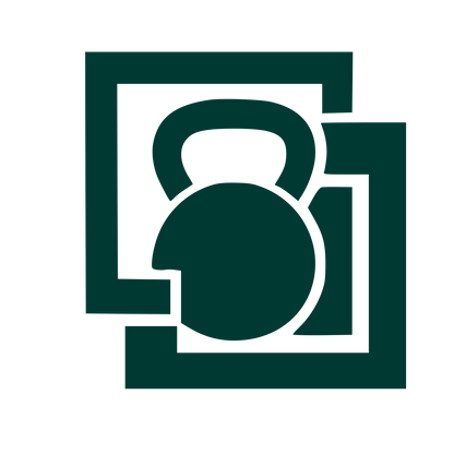 Layered Overlap Kettlebell Logo #003932