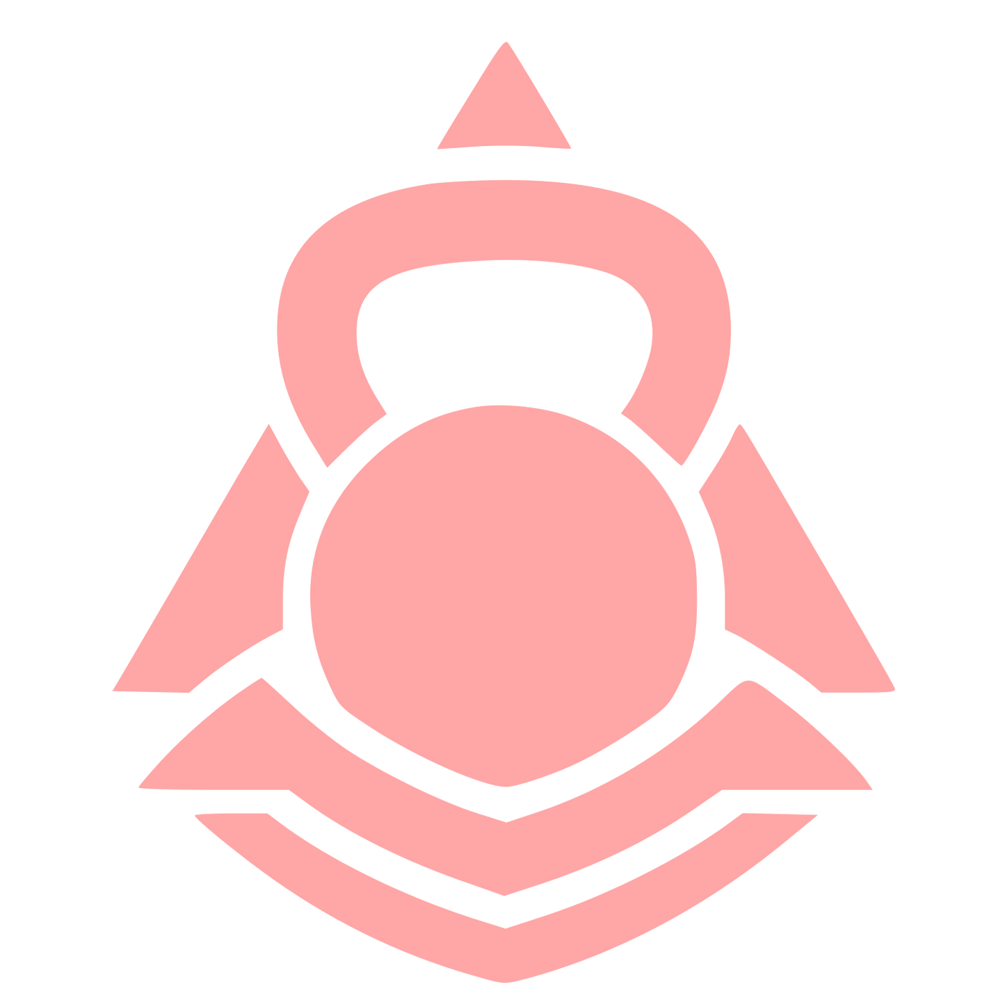 Kettlebell Triangle Emblem Logo #ffa6a6