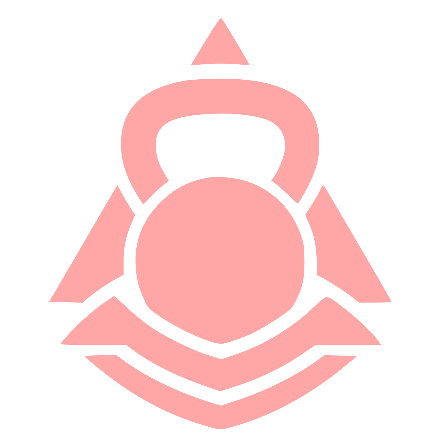 Kettlebell Triangle Emblem Logo #ffa6a6