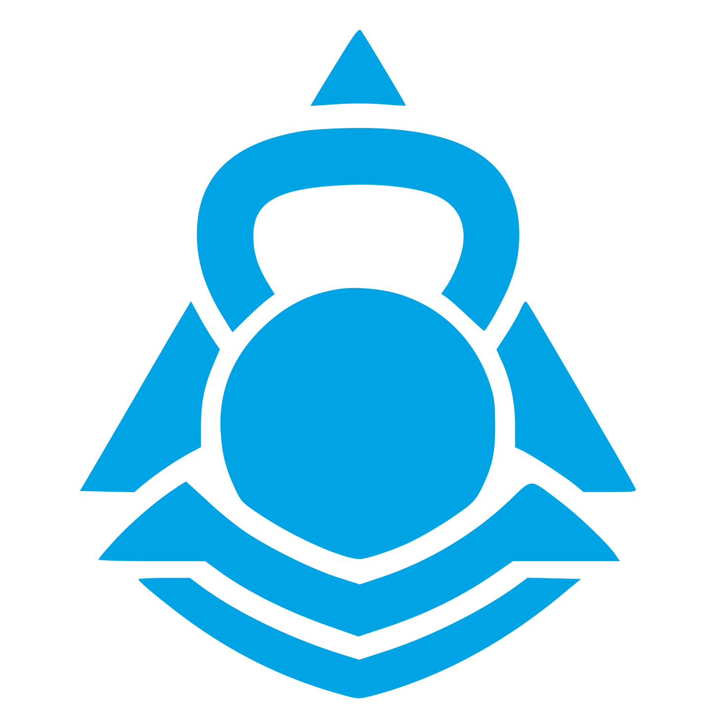 Kettlebell Triangle Emblem Logo #00a3e4