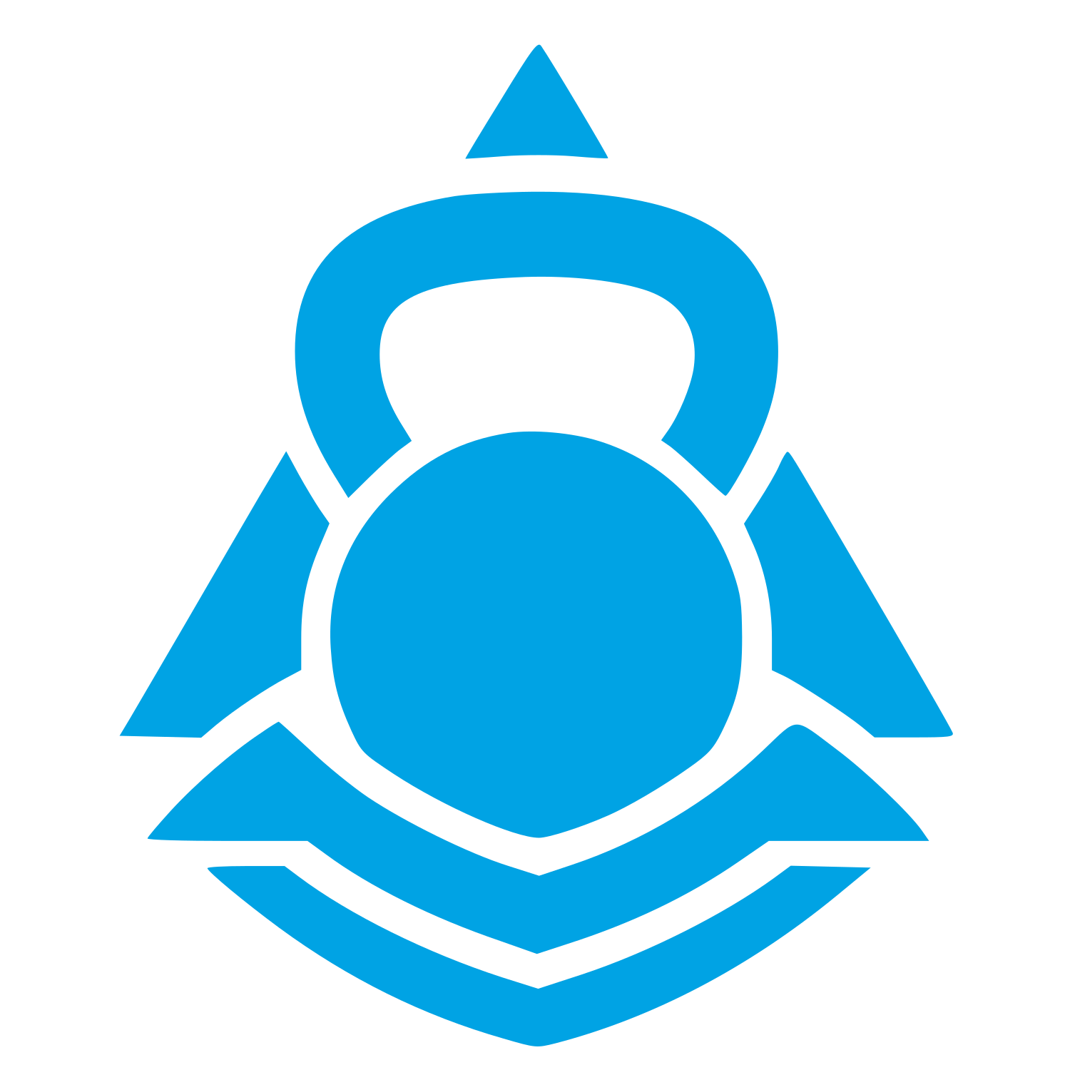 Kettlebell Triangle Emblem Logo #00a3e4