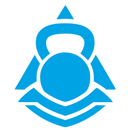 Kettlebell Triangle Emblem Logo #00a3e4