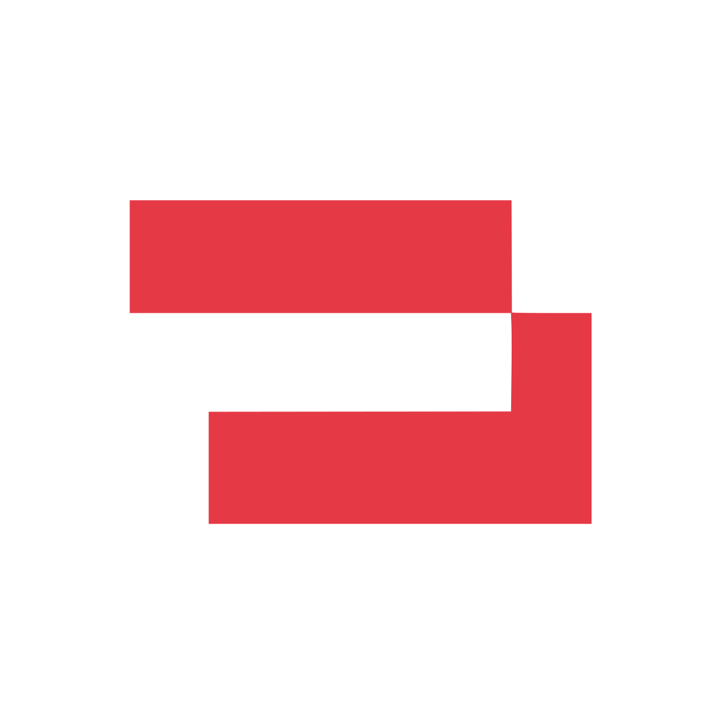 Overlapping Rectangles Logo #E63946