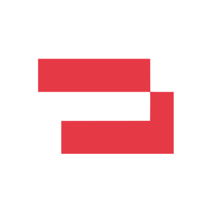 Overlapping Rectangles Logo #E63946