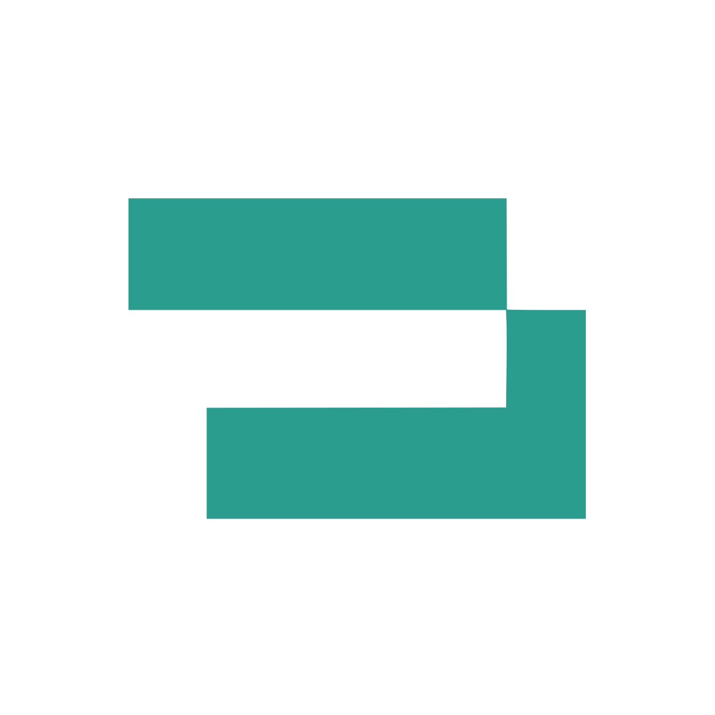 Overlapping Rectangles Logo #2A9D8F