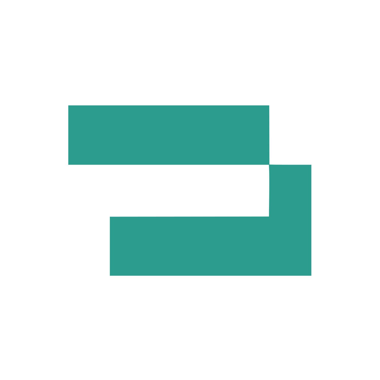 Overlapping Rectangles Logo #2A9D8F