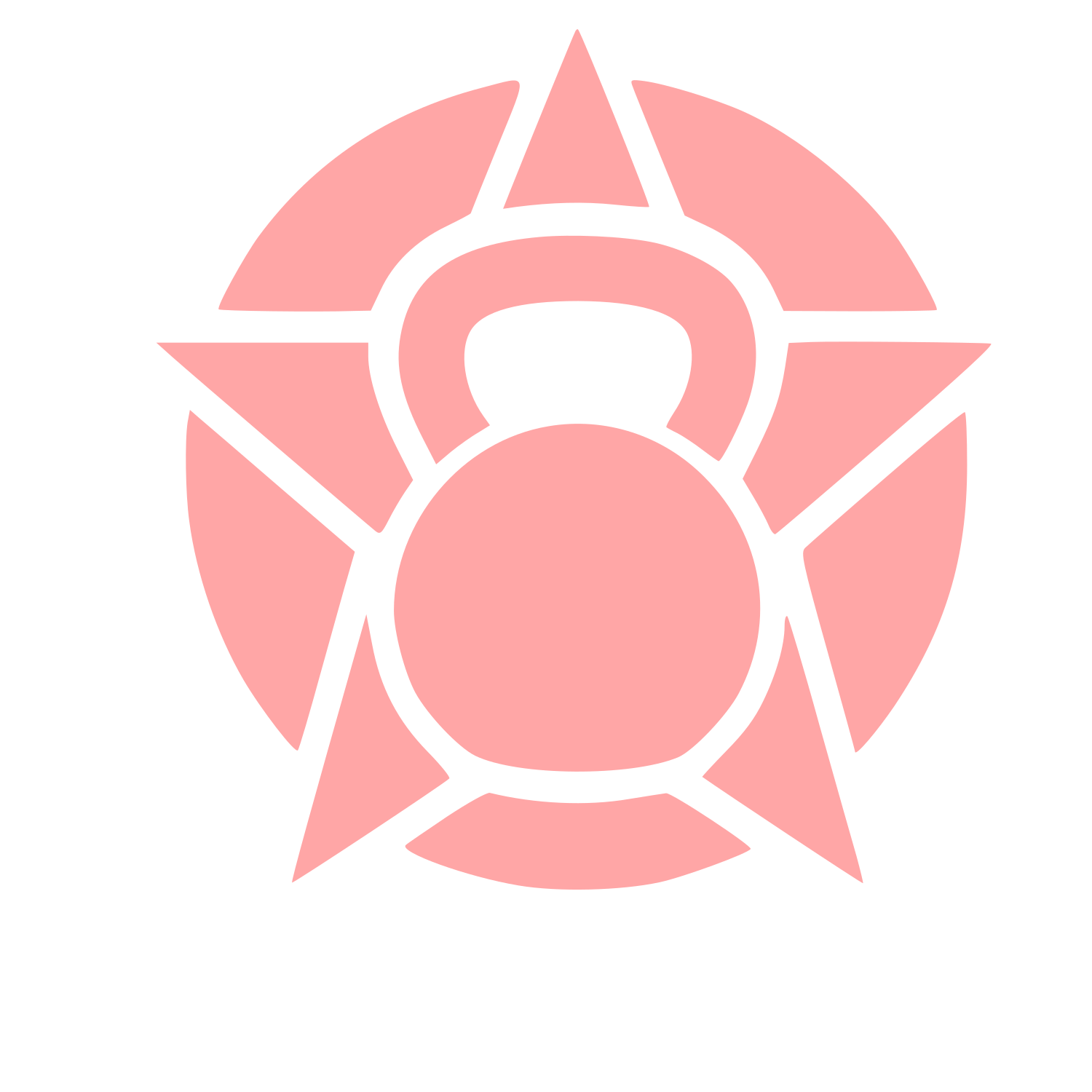 Kettlebell Star Circle Logo #ffa6a6