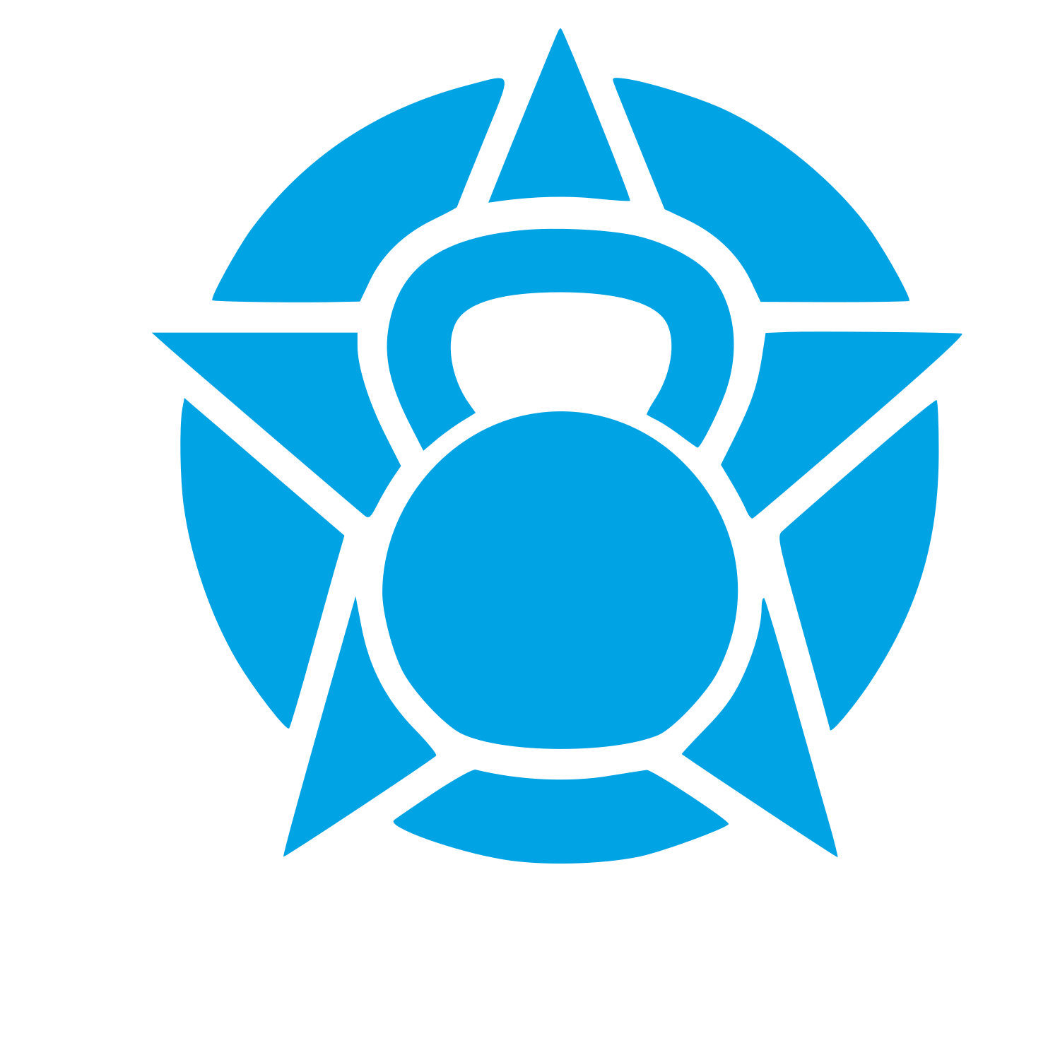 Kettlebell Star Circle Logo #00a3e4