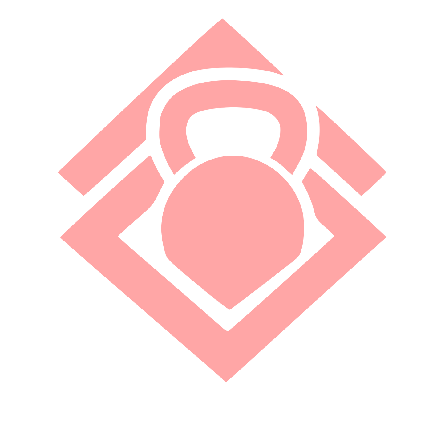 Kettlebell Diamond Emblem Logo #ffa6a6