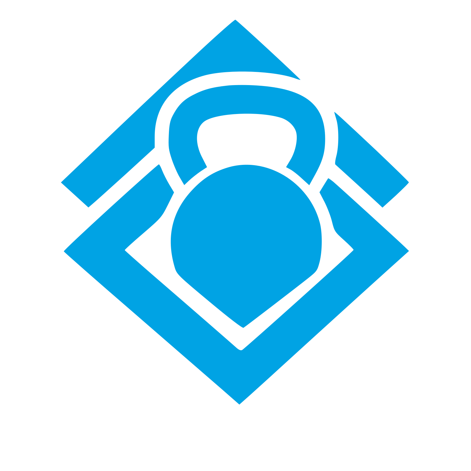 Kettlebell Diamond Emblem Logo #00a3e4