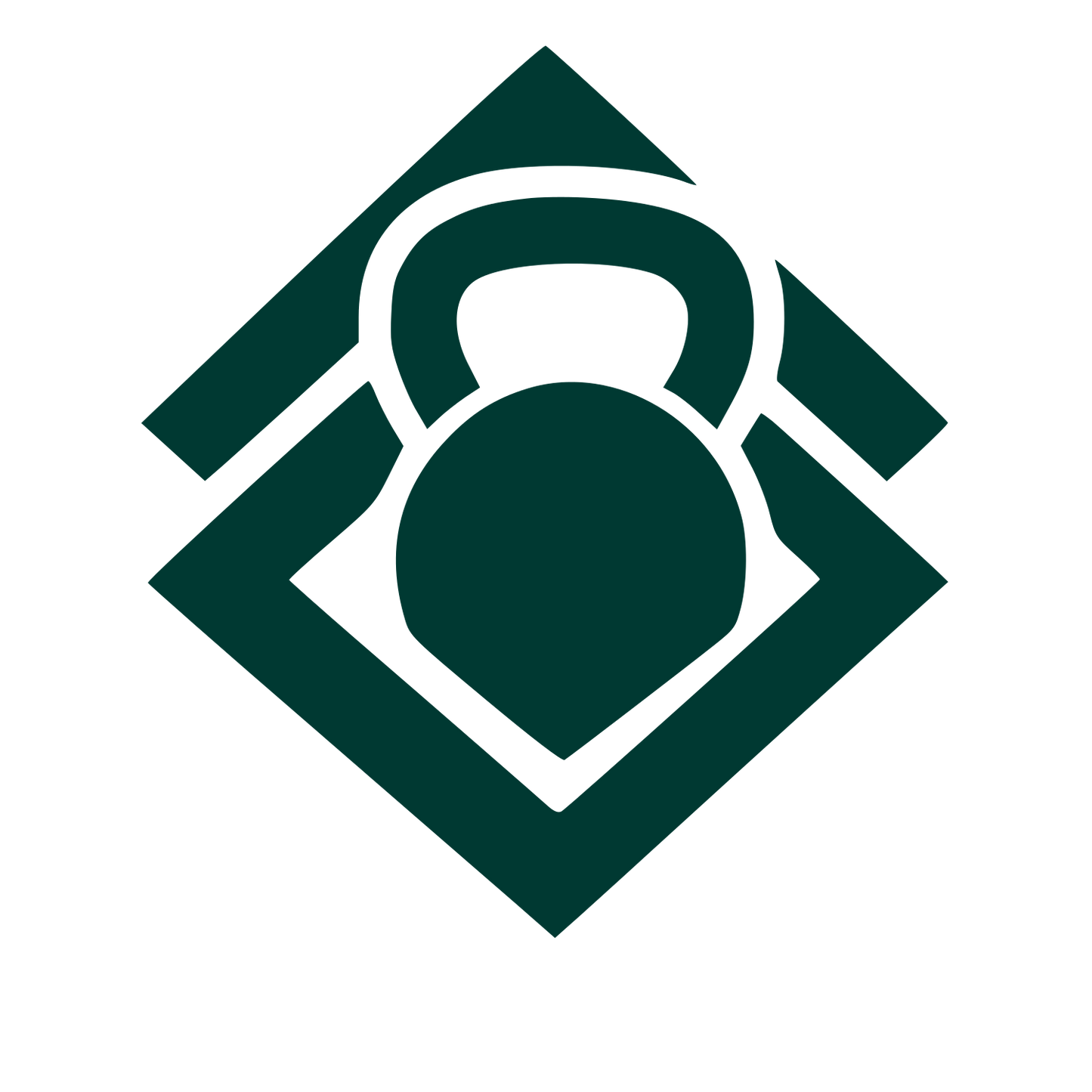 Kettlebell Diamond Emblem Logo #003932