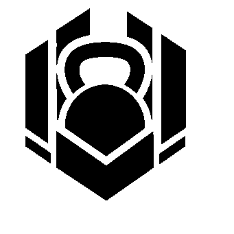 Kettlebell Hexagon Badge Logo
