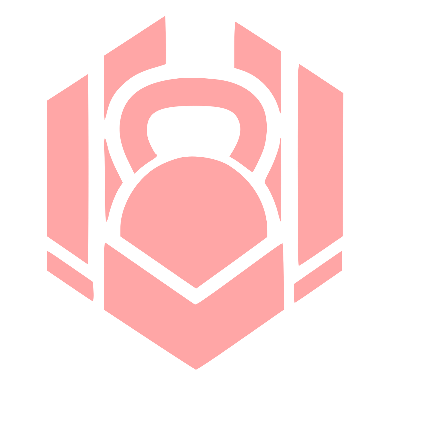 Kettlebell Hexagon Badge Logo #ffa6a6