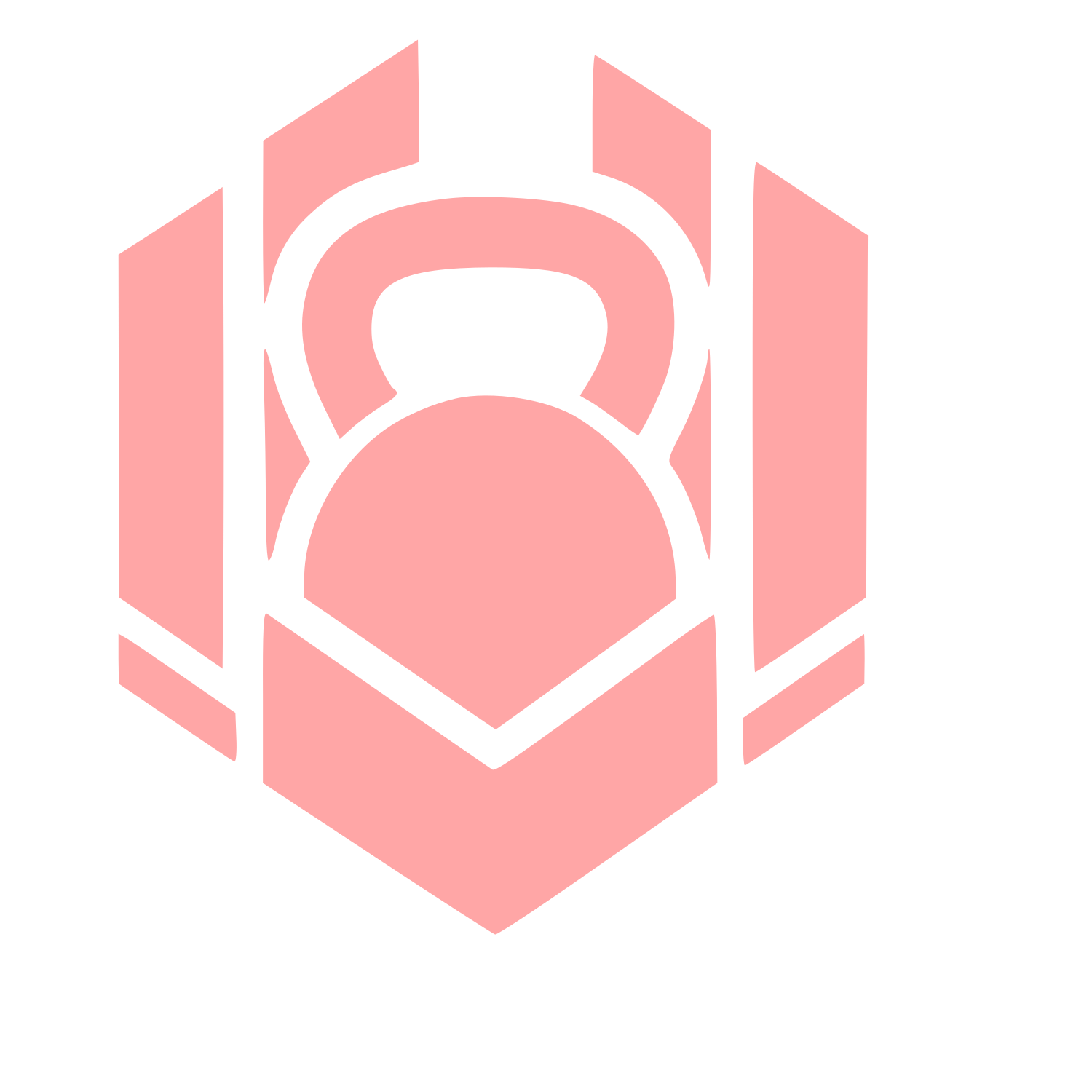 Kettlebell Hexagon Badge Logo #ffa6a6
