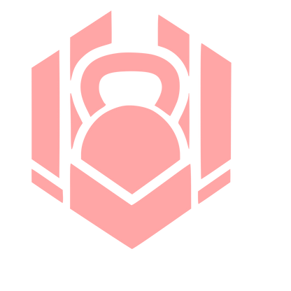 Kettlebell Hexagon Badge Logo #ffa6a6