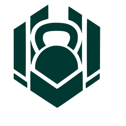 Kettlebell Hexagon Badge Logo #003932