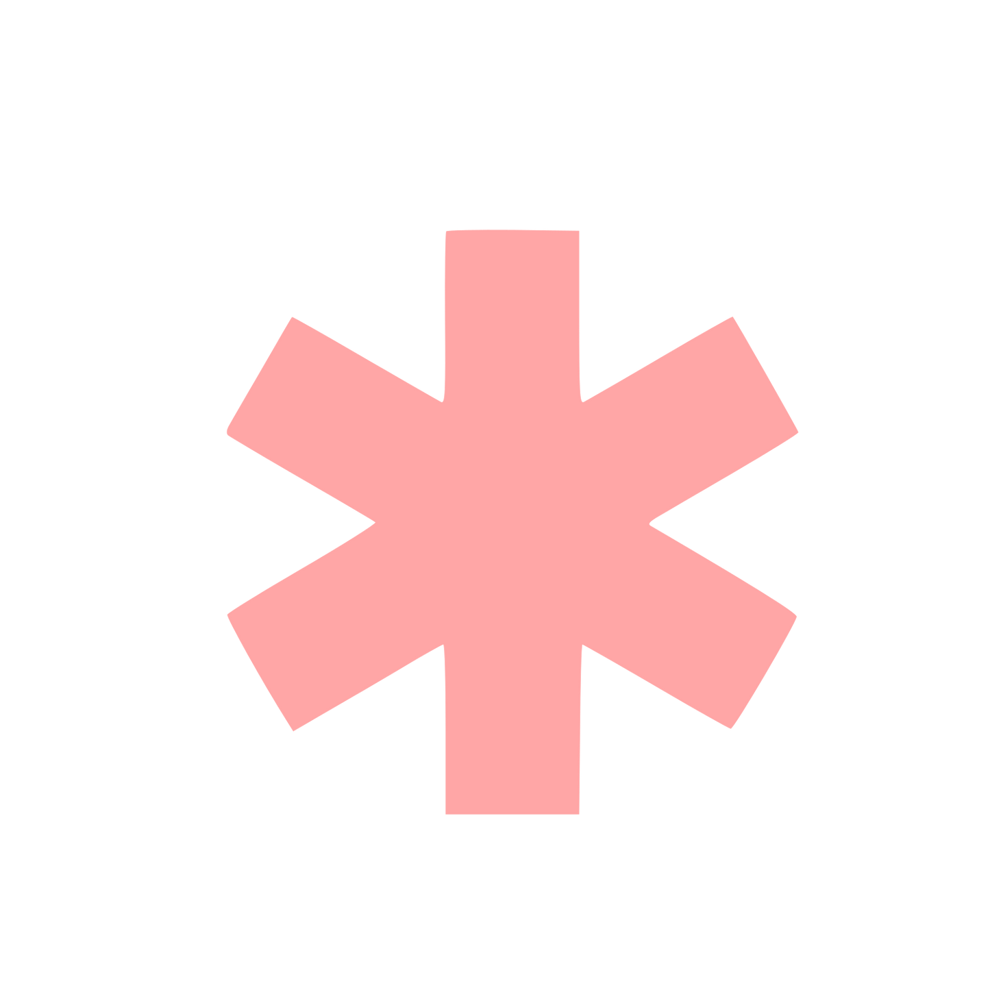 Asterisk Star of Life Logo #ffa6a6