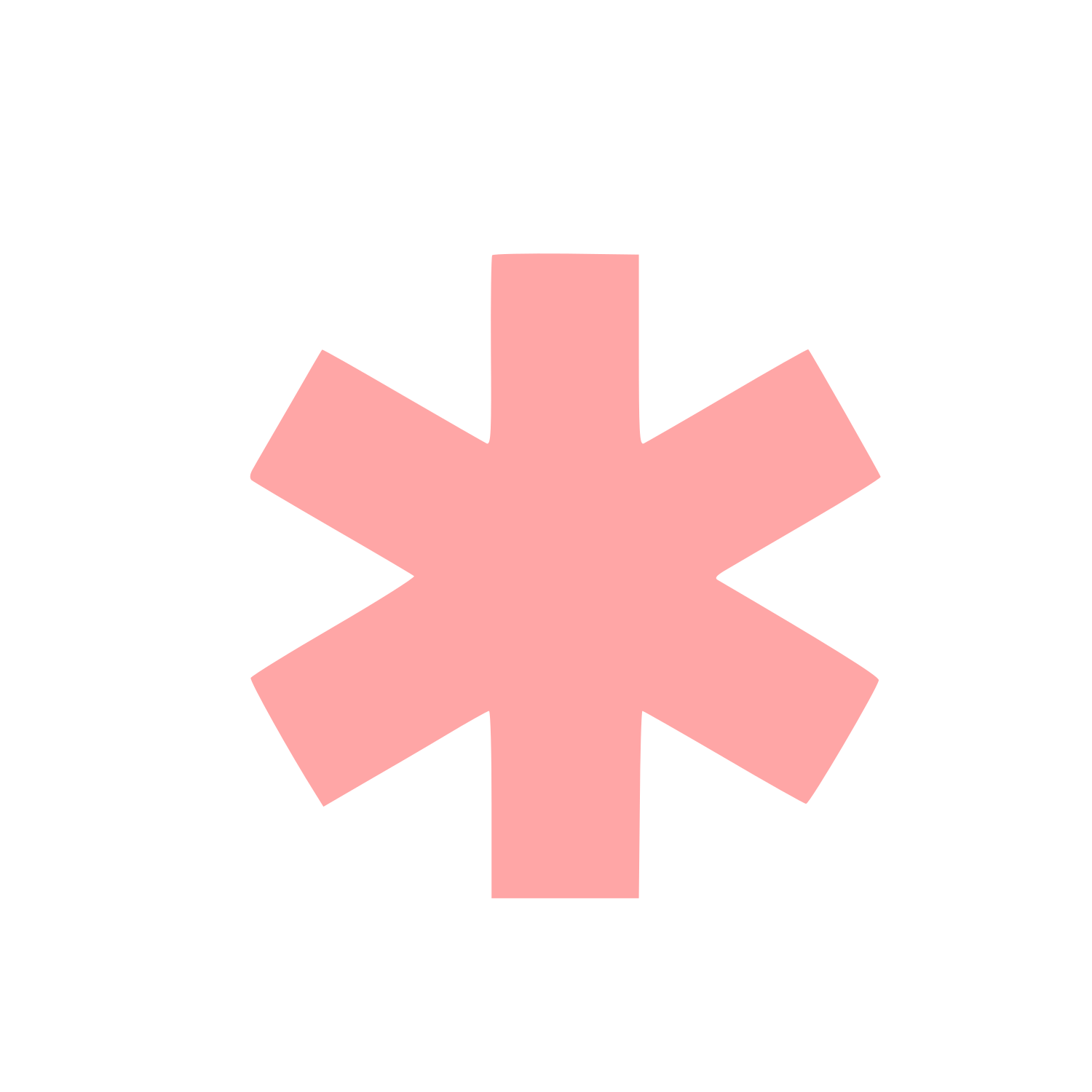Asterisk Star of Life Logo #ffa6a6