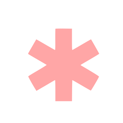 Asterisk Star of Life Logo #ffa6a6