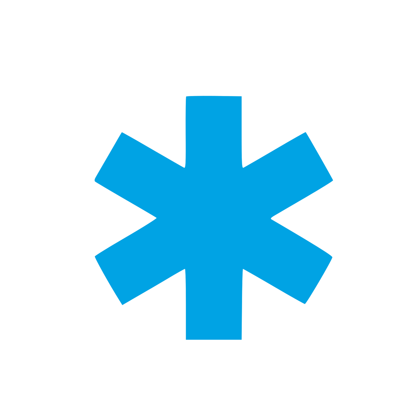 Asterisk Star of Life Logo #00a3e4