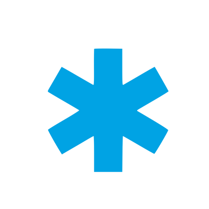 Asterisk Star of Life Logo #00a3e4