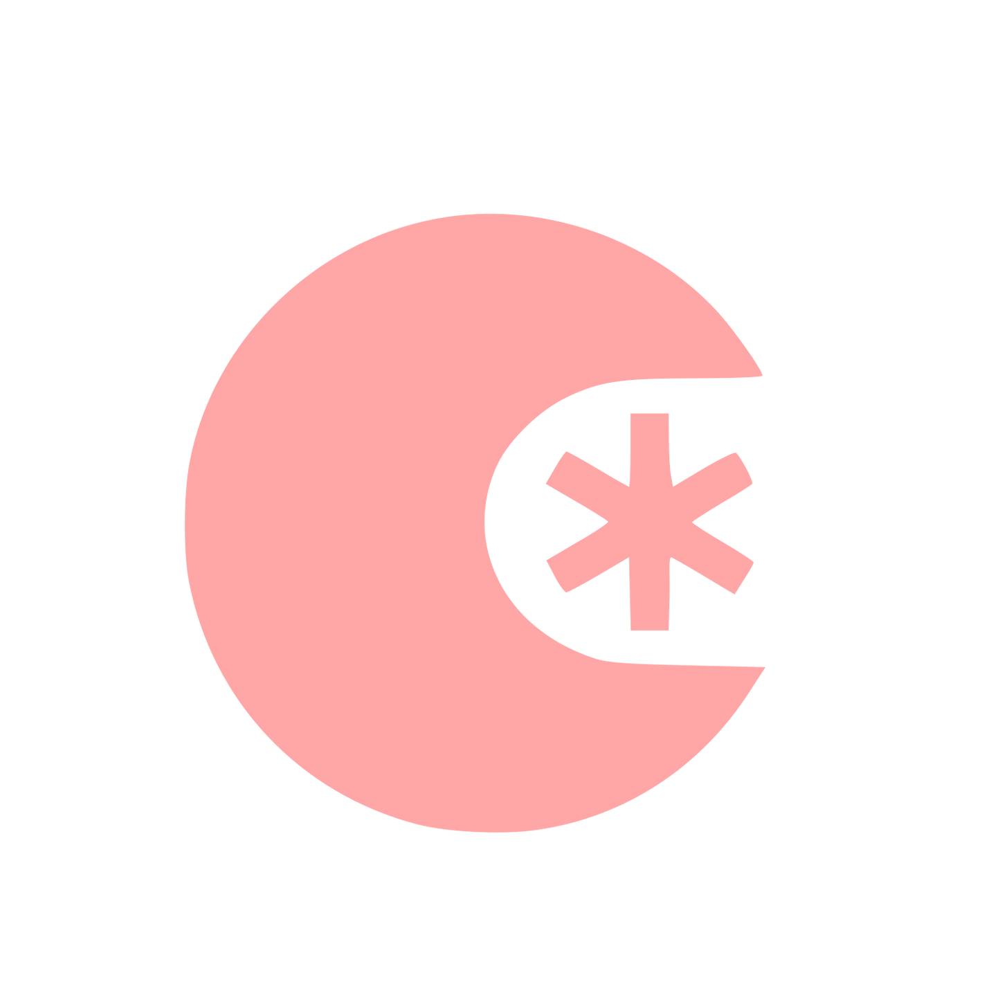 Crescent Asterisk Cold Logo #ffa6a6