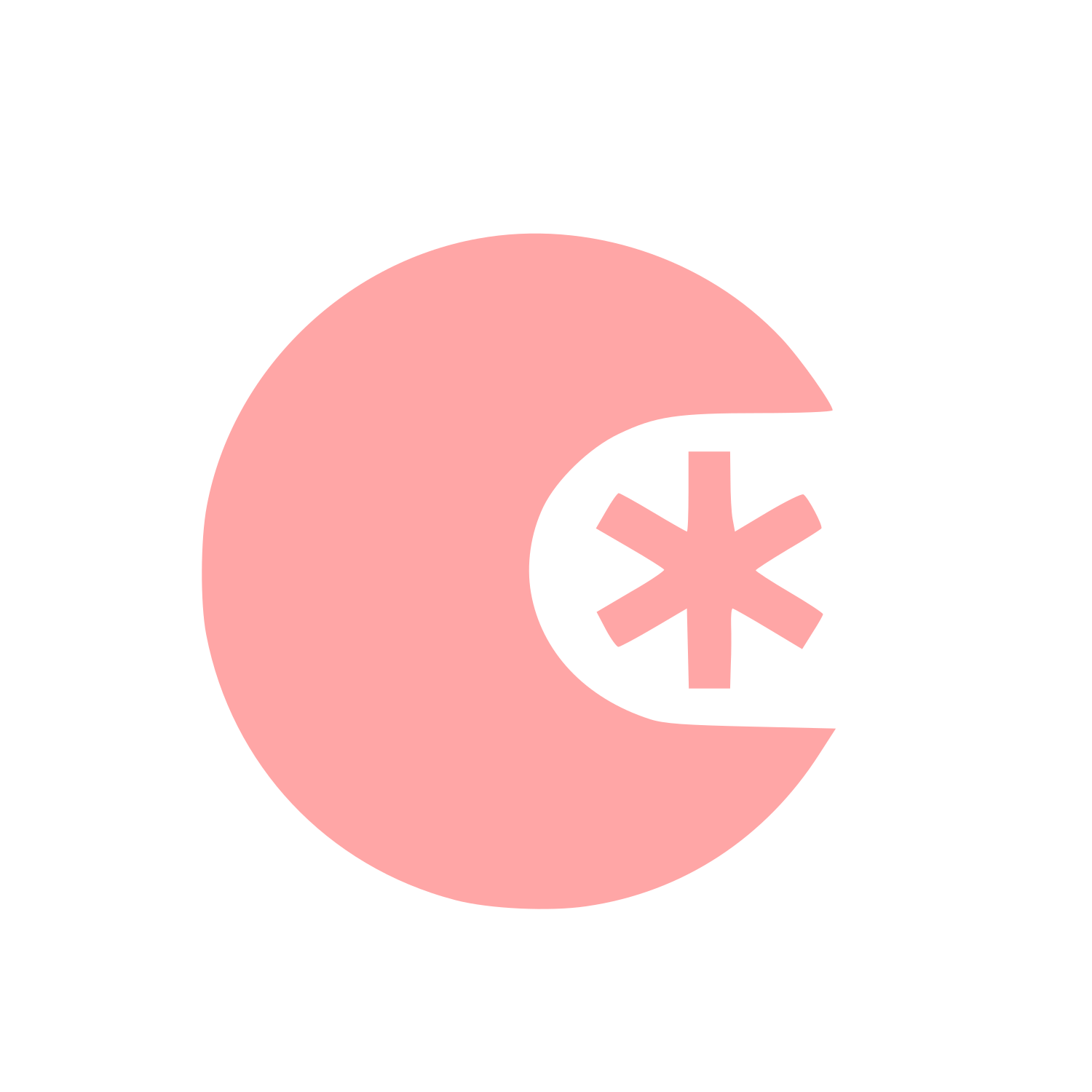 Crescent Asterisk Cold Logo #ffa6a6