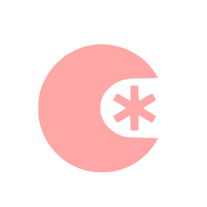Crescent Asterisk Cold Logo #ffa6a6