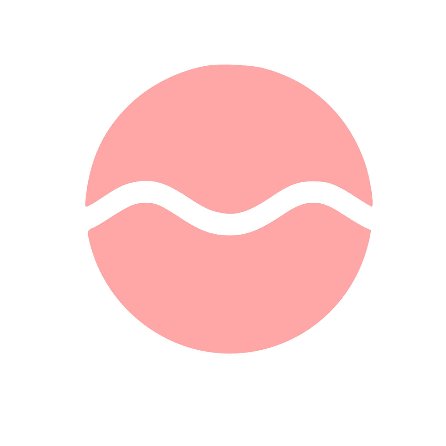 Wave Circle Cold Plunge Logo #ffa6a6