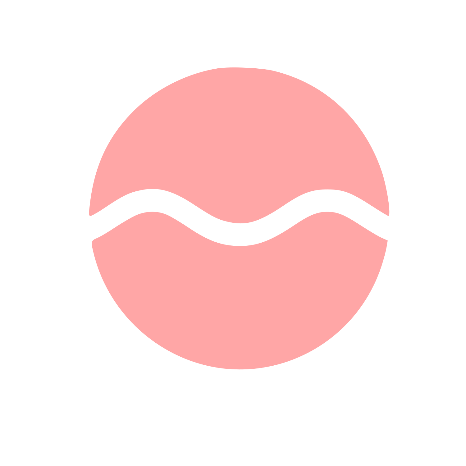 Wave Circle Cold Plunge Logo #ffa6a6