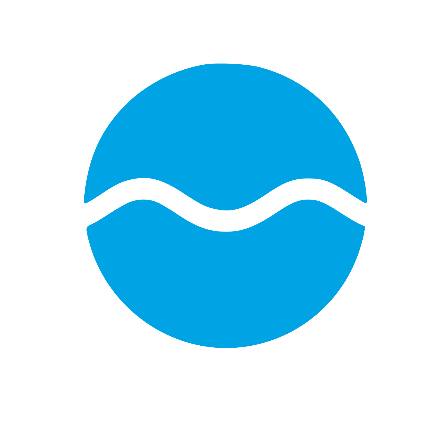 Wave Circle Cold Plunge Logo #00a3e4