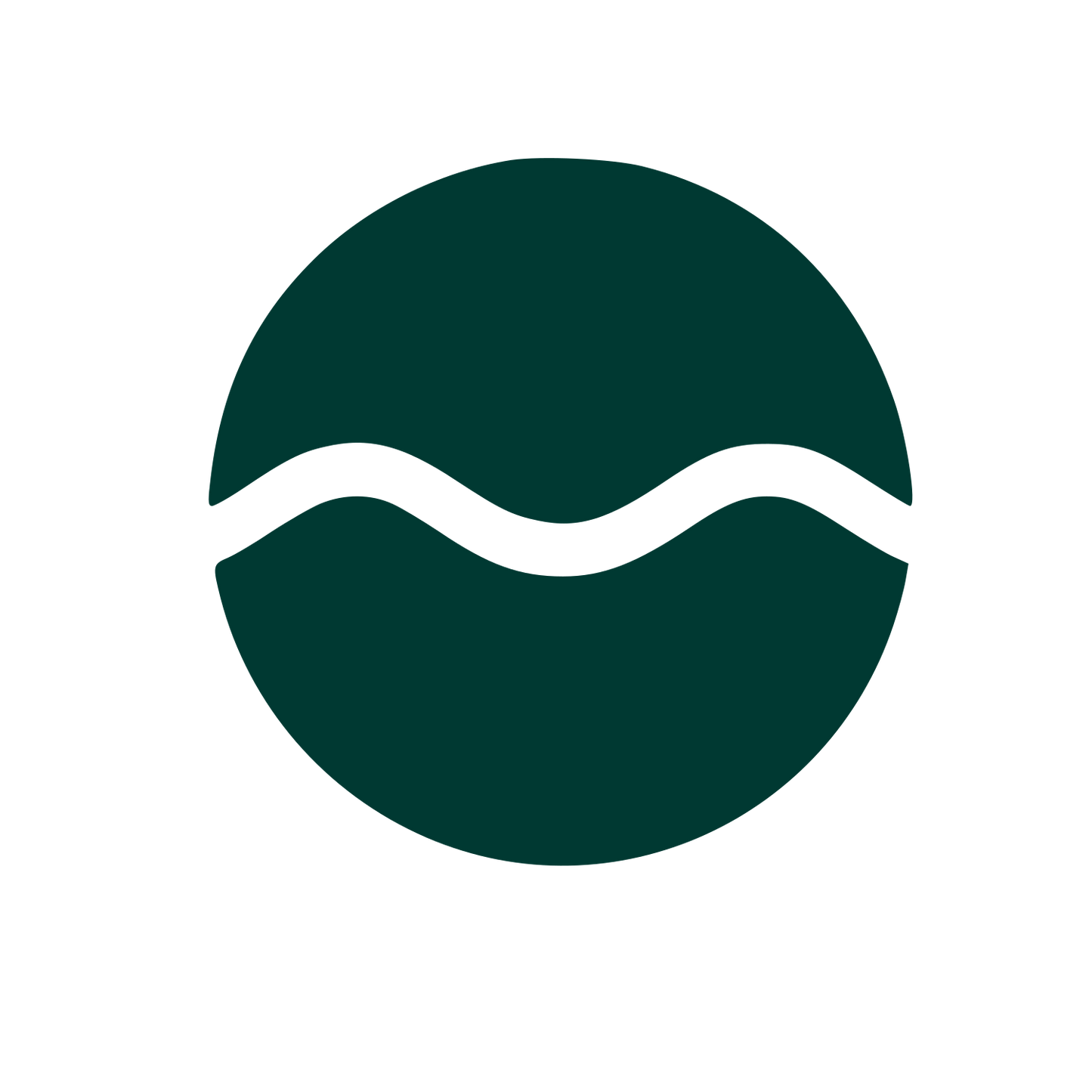 Wave Circle Cold Plunge Logo #003932