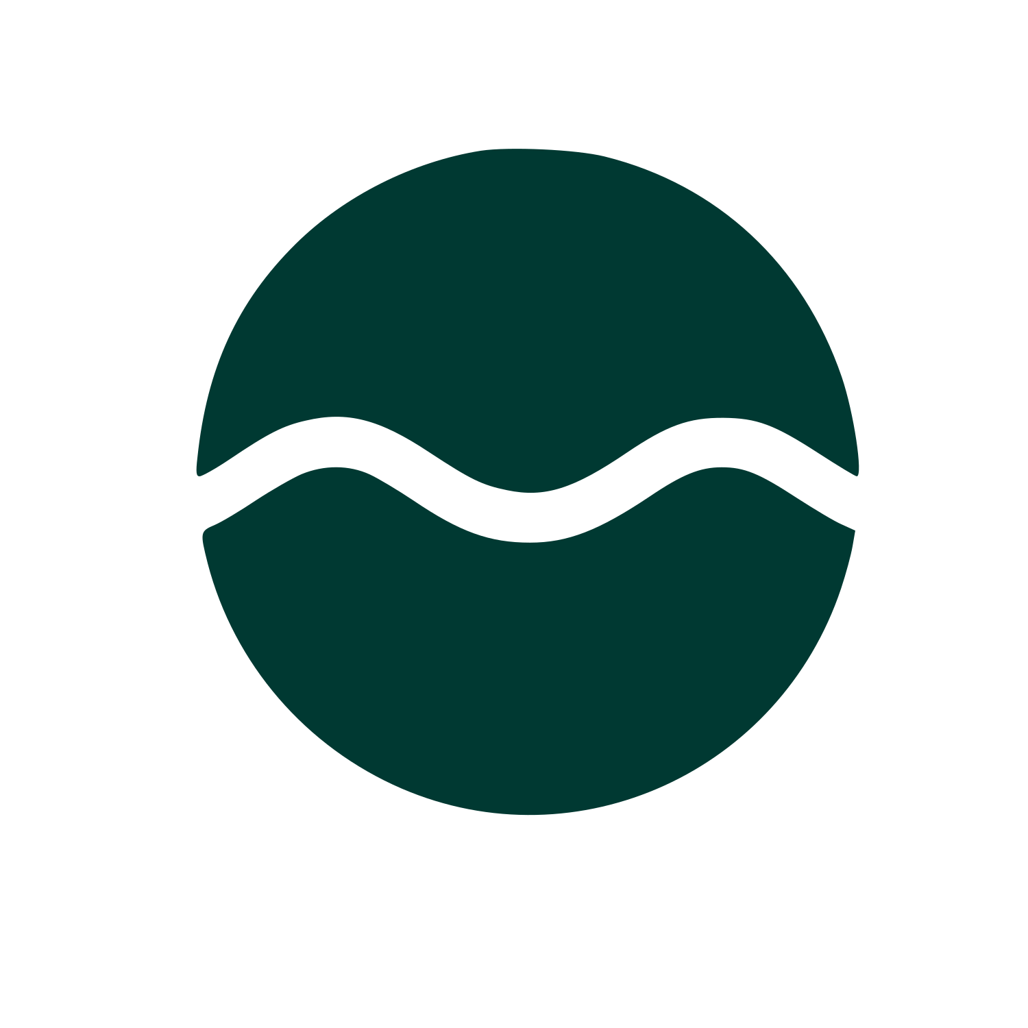 Wave Circle Cold Plunge Logo #003932