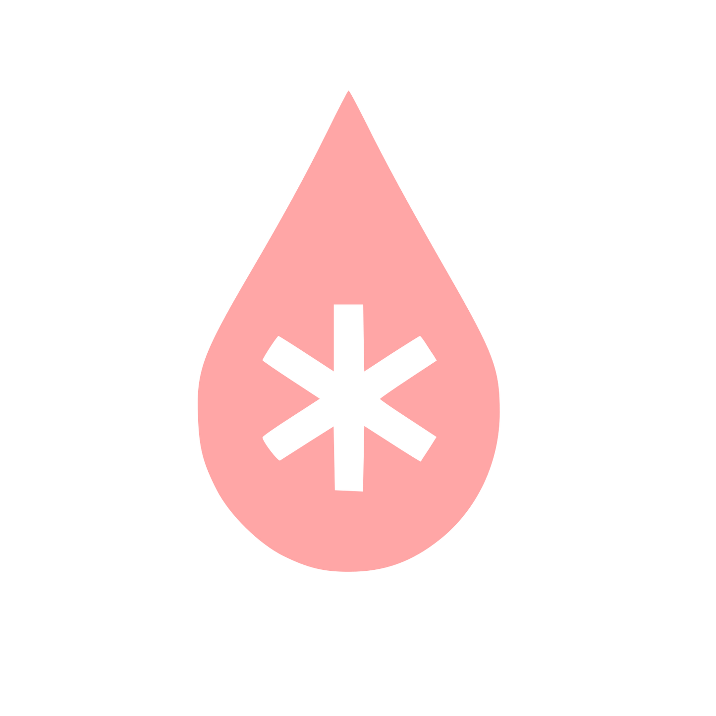 Ice Drop Asterisk Logo #ffa6a6