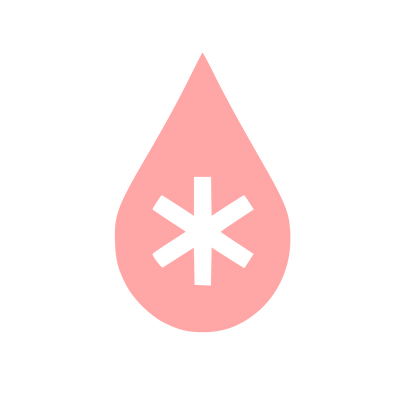 Ice Drop Asterisk Logo #ffa6a6