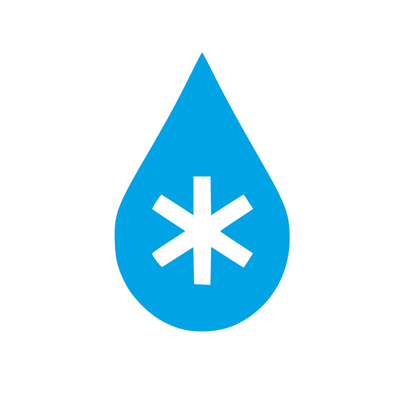 Ice Drop Asterisk Logo #00a3e4