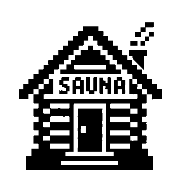 Pixel Art Sauna Logo