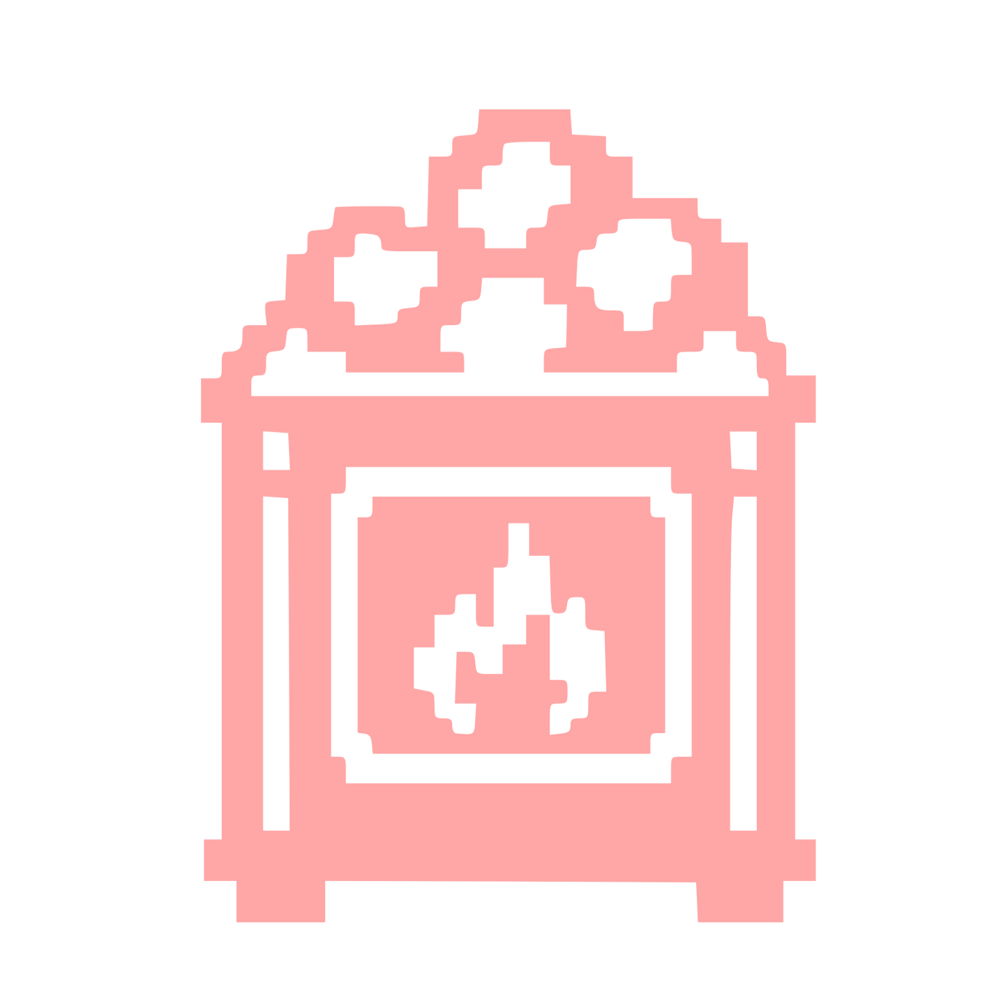 Pixel Sauna Stove Logo #ffa6a6